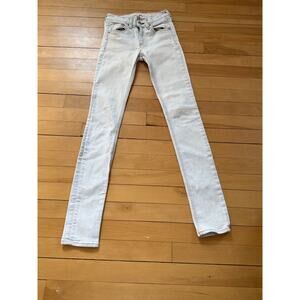 Rag & Bone Women’s Skinny Jeans Size 24, Y2K, Low Rise White Wash